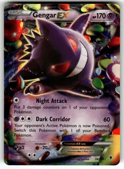 Gengar EX 34/119 XY - Phantom Forces LP Pokemon Card TCG - Image 1