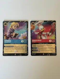 Disney Lorcana Magical Places Rapunzel Donald Duck EPCOT Promo Cards - Image 1