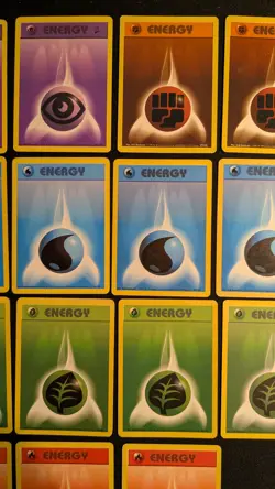 Pokemon 22x Energy Card Water Fire Grass Lightning Psychic Fighting Mostly 1999 - Image 3