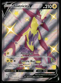 Pokemon Cards Toxtricity V SV112/SV122 Shining Fates Shiny Vault Holo Rare V NM - Image 1