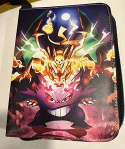 Card Binder for Pokemon Cards Holder w/ 50 Removable Sleeves - Image 1