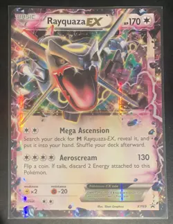 Rayquaza EX XY69 Black Star Promo JUMBO Holo Pokemon Card LP w/ Top Loader - Image 1