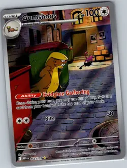 Gumshoos 153/132 ME01: Mega Evolution - Pokemon Card - NM - Image 1