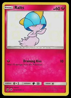 Pokemon Card - Ralts Hidden Fates SV34/SV94 Shiny Holo Rare - Image 1