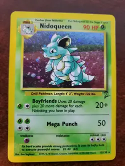 Nidoqueen Base Set 2 Holo Pokemon Card WOTC - Image 1