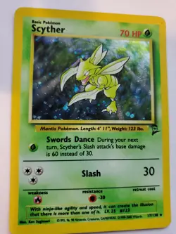 Scyther Base Set 2 Holo Pokemon Card WOTC NM - Image 1
