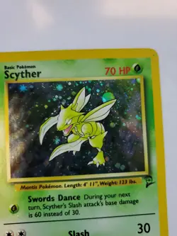 Scyther Base Set 2 Holo Pokemon Card WOTC NM - Image 4