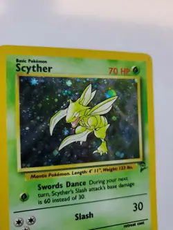 Scyther Base Set 2 Holo Pokemon Card WOTC NM - Image 5
