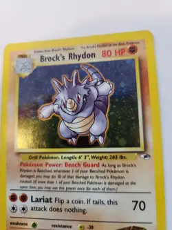 Brock's Rhydon Holo Base Pokemon Card WOTC NM - Image 5