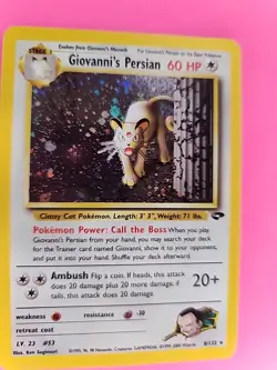 Giovanni Persian Gym Holo Pokemon Card Base WOTC NM - Image 3