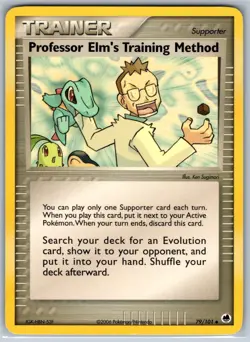Professor Elm's Training Method Dragon Frontiers 79/101 LP-NM Pokemon card - Image 1