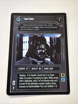 Star Wars CCG Lord Vader Death Star II Collectible Card - Image 1