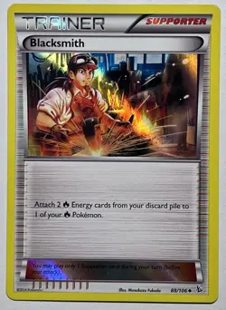 Blacksmith 88/106 (LP) Holo Rare XY Series: Flashfire 2014 Pokemon Card TCG - Image 1