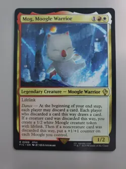 MTG Mog, Moogle Warrior Commander: Final Fantasy Regular Rare - Image 1