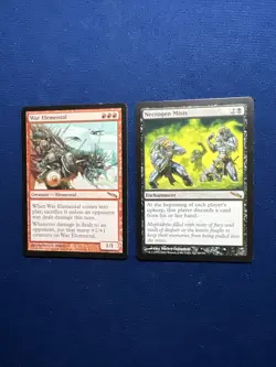 MTG Mirrodin Necrogen Mist and War Elemental MINT/NM - Image 1