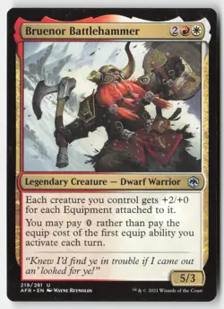 MTG - Bruenor Battlehammer #219 - Regular - AFR Adventures in the Forgotten Real - Image 1
