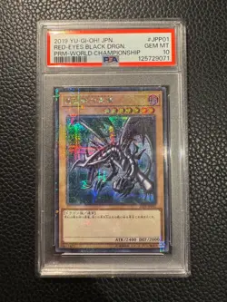 2019 Yugioh Red-Eyes Black Dragon (Millennium Secret Secret Rare) PSA 10 - Image 1