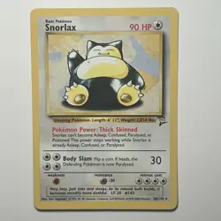 Pokemon TCG Snorlax 30/130 RARE NON HOLO Base Set 2 WOTC POKEMON CARD NM - Image 1