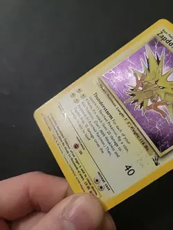 DMG ZAPDOS 15/62 Fossil HOLO ERROR Pokemon Card - Image 4