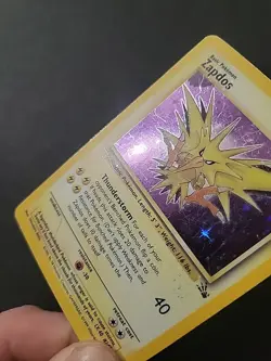 DMG ZAPDOS 15/62 Fossil HOLO ERROR Pokemon Card - Image 5