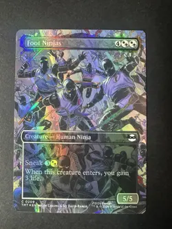 Foot Ninjas C 0209 BORDERLESS FOIL TMNT Teenage Mutant Ninja Turtles NM Card MTG - Image 1
