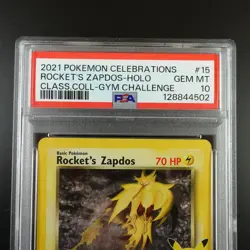 PSA 10 Rocket's Zapdos Pokemon Celebrations Classic Collection Holo Graded Card - Image 2