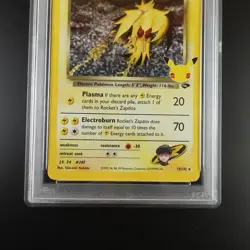 PSA 10 Rocket's Zapdos Pokemon Celebrations Classic Collection Holo Graded Card - Image 3