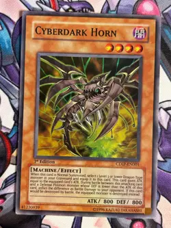 Cyberdark Horn 1st EDT CDIP-EN001 SUPER RARE YuGiOh Card - Image 1
