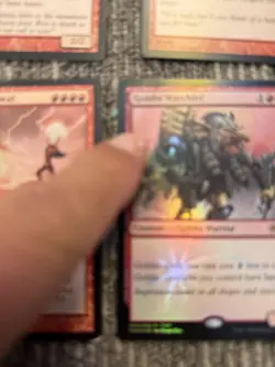 MTG Magic The Gathering 4 Card Lot Goblin Warchief Foil Chieftain Reverberate - Image 2