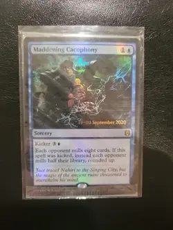 Zendikar Rising Maddening Cacophony Foil Card Pre Release 067 Sealed Promo - Image 1