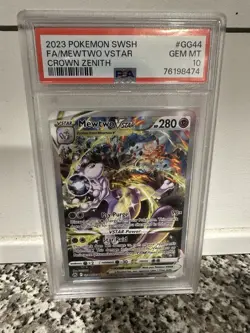 Mewtwo VSTAR GG44 PSA 10 Crown Zenith Full Art Alternative Card - Image 1