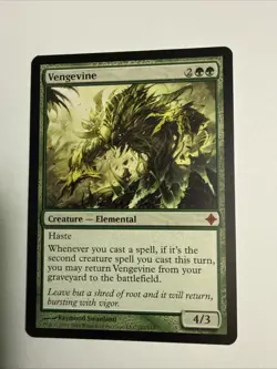 MTG Magic the Gathering Vengevine (212/255) Rise of the Eldrazi LP - Image 1