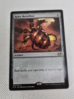 Wizards Ruby Medallion Commander 2014 Artifact Rare Regular 265/337 MTG - Image 1