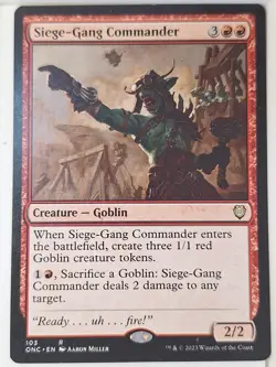 Siege-Gang Commander - Commander: Phyrexia - Magic the Gathering MTG Nice! - Image 1