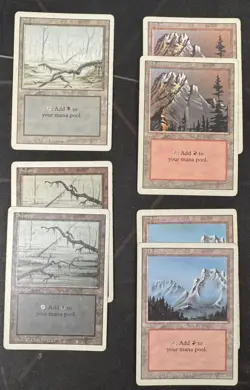 MTG Revised 26x Land Lot 1x Forest, 6x Island, 12x Mountain, 4x Plains, 3x Swamp - Image 1
