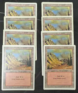 MTG Revised 26x Land Lot 1x Forest, 6x Island, 12x Mountain, 4x Plains, 3x Swamp - Image 2