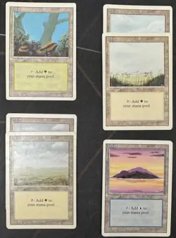 MTG Revised 26x Land Lot 1x Forest, 6x Island, 12x Mountain, 4x Plains, 3x Swamp - Image 3