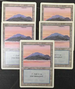 MTG Revised 26x Land Lot 1x Forest, 6x Island, 12x Mountain, 4x Plains, 3x Swamp - Image 4