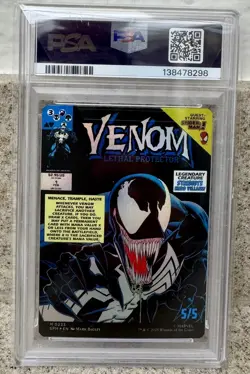 2025 MTG SPIDER-MAN EDDIE BROCK/VENOM MYTHIC FOIL PSA 9 MAGIC GATHERING - Image 2