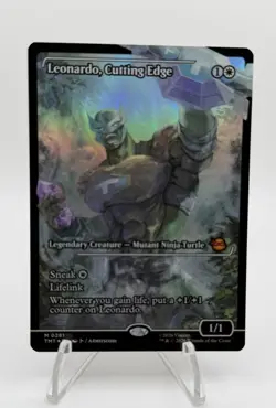 Magic the Gathering - Leonardo, Cutting Edge Showcase FOIL - 281 - MYTHIC - TMNT - Image 1
