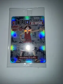 One Piece Monkey D. Luffy US Voyage College Basketball Promo SEALED - Image 1
