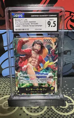 2024 One Piece Monkey D Luffy ST13-003 7-Eleven Tie-up Campaign CGC 9.5 - Image 1
