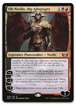 Ob Nixilis, the Adversary #206 (LP) Streets New Capenna SNC Magic MTG - Image 1