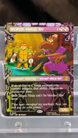 Magic: The Gathering Splinter, Radical Rat Rare White Green regular TMNT - Image 1