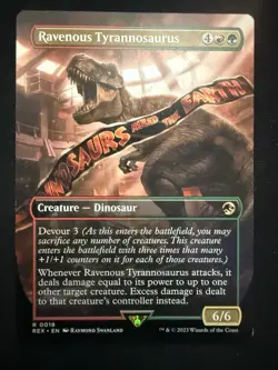Magic: The Gathering Ravenous Tyrannosaurus Rare Lost Caverns of Ixalan LP - Image 1