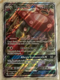 Pokemon Vileplume GX Full Art Ultra Rare Holo 211/236 Sm-Cosmic Eclipse HP 240 - Image 1
