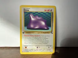 Ditto 1st Edition 18/62 - Fossil Set 1999 Pokemon TCG Non Holo NM Near Mint Rare - Image 1