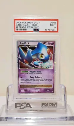 2008 Azelf Lv. X Holo Pokemon Diamond & Pearl Legends Awakened #140/146 PSA 9 - Image 1