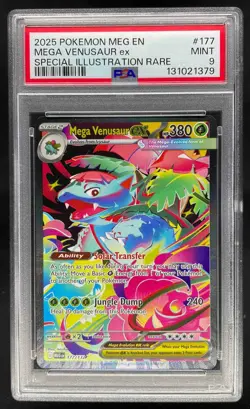 2025 Pokemon Mega Evolution Venusaur ex SIR PSA 9 Mint #177/132 - Image 1