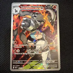 Pokemon Team Rocket's Houndoom Sv10 Destined Rivals 191/182 Illustration Rare NM - Image 1